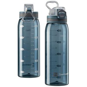 30oz Durable Time Marker Water Bottle for Workouts
