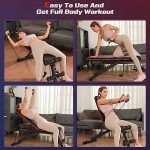 FLYBIRD Adjustable Folding Weight Bench for Home Gym