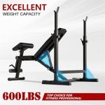 Adjustable Weight Bench & Squat Rack Combo
