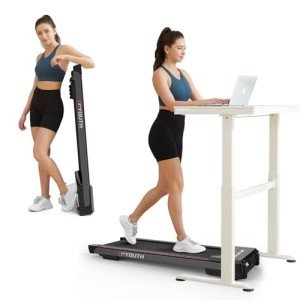 GOYOUTH Under Desk Treadmill with 12 HIIT Programs