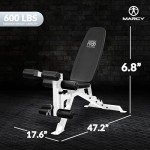 Marcy Adjustable Weight Bench for Home Workouts