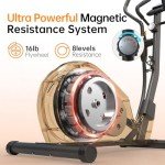 YAMO Hyper-Quiet Elliptical Trainer with Pulse Monitor