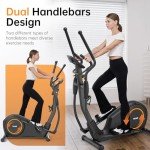 YAMO Hyper-Quiet Elliptical Trainer with Pulse Monitor