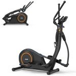 YAMO Hyper-Quiet Elliptical Trainer with Pulse Monitor