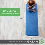Gaiam Premium Non-Slip Exercise Mat - Black