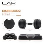 CAP Barbell 55lb Adjustable Dumbbell Set