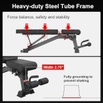 BARWING Heavy-Duty Adjustable Weight Bench