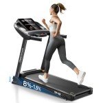 Compact Walking Pad Treadmill with Bluetooth, Incline
