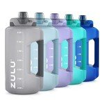 Large 64oz Water Bottle with Time Marker - Grey