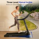 Compact Walking Pad Treadmill with Bluetooth, Incline