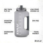 Large 64oz Water Bottle with Time Marker - Grey