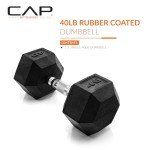 CAP Barbell 40 LB Coated Hex Dumbbell Set