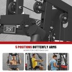 Multifunctional Home Gym Station with 150LBS Weight Stack