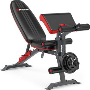 Adjustable Weight Bench with Leg Extension & Preacher Pad