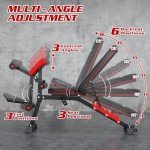 Adjustable Weight Bench with Leg Extension & Preacher Pad