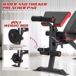 Adjustable Weight Bench with Leg Extension & Preacher Pad