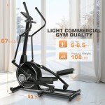 ANCHEER Home Gym Elliptical Machine with LCD Monitor