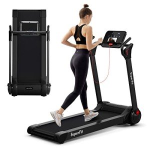 Goplus 2.25HP Folding Treadmill with Bluetooth Speaker