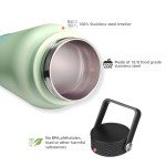 40oz Stainless Steel Insulated Water Bottle with Straw