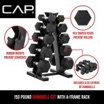 150 Lb Dumbbell Set with A-Frame Rack