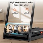 THERUN Folding Incline Treadmill with LED Screen