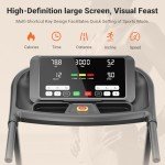 THERUN Folding Incline Treadmill with LED Screen