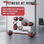 Adjustable 60LB Dumbbells & Kettlebell Set