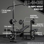 Mikolo 8-in-1 Multi-Function Weight Bench Set