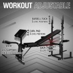 Mikolo 8-in-1 Multi-Function Weight Bench Set