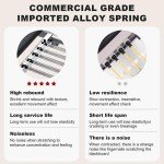 Pilates Reformer Foldable, 91" Big Size Pilates Machine,5 Metal Springs Resistance,Full-Body Workout Equipment for Home Use and Gym Workout, Suitable for Beginners and Intermediate Users