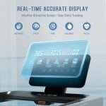 OMA Treadmill with Incline, Portable Treadmill for Home Office, Treadmills for Home with 300 lb Capacity, Compact Walking Running Treadmill with Wide Belt, LED Display, Heart Rate, 36 Preset Programs