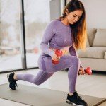 HolaHatha Neoprene Dumbbell Weights Set & Rack for Home Workout, 20 Lbs, Multicolor