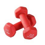 HolaHatha Neoprene Dumbbell Weights Set & Rack for Home Workout, 20 Lbs, Multicolor