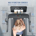 OMA Treadmill with Incline, Portable Treadmill for Home Office, Treadmills for Home with 300 lb Capacity, Compact Walking Running Treadmill with Wide Belt, LED Display, Heart Rate, 36 Preset Programs