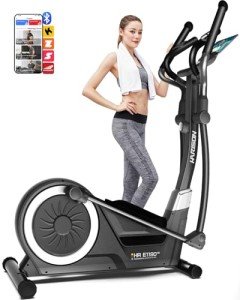 HARISON Elliptical Machine for Home 350 LBS Capacity, Magnetic Elliptical Exercise Machine with 16-Level Resistance Control, Elliptical Trainer with HARISON (Black)