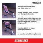 Body-Solid Powerline (PFID125X) Folding Bench - 7-Position Adjustable Weight Bench for Home Gym, Incline/Decline, No Assembly Required