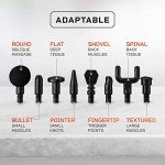 LifePro Sonic Pro Percussion Massage Gun - Deep Tissue Muscle Massager for Athletes with 8 Attachments for Neck and Back - Handheld Electric Back Massager