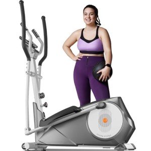 ANCHEER Elliptical Machine, Elliptical Exercise Machine for Home with Hyper-Quiet Magnetic Driving System, Elliptical Trainer with 22 Resistance Levels, Max 330Lbs