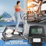 ANCHEER Elliptical Machine, Elliptical Exercise Machine for Home with Hyper-Quiet Magnetic Driving System, Elliptical Trainer with 22 Resistance Levels, Max 330Lbs