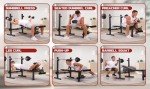 OPPSDECOR Multi-Function Weight Bench Set with Squat Rack Leg Extension & Leg Curl Adjustable Workout Bench for Full Body Fitness Foldable Flat/Incline/Decline Upgrade Bench Press for Home Gym