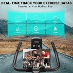 Exercise Bike, WENOKER Magnetic Resistance Stationary Bike for Home, Indoor Bike with Whisper Quiet, Heavy Flywheel and Upgraded LCD Monitor