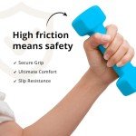 Portzon Weights Dumbbells 10 Colors Options Compatible with Set of 2 Neoprene Dumbbells Set,1-15 LB, Anti-Slip, Anti-roll, Hex Shape Blue