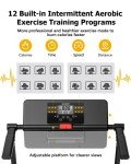 UREVO Folding Treadmill, 2.5HP Treadmills for Home with 12 HIIT Modes, Compact Mini Treadmill for Home Office, Space Saving Small Treadmill with Large Running Area, LCD Display, Easy to Fold