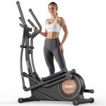 Niceday Elliptical Exercise Machine, Elliptical Machine for Home Use, Magnetic Elliptical Trainer with 18IN Stride, 16 Resistance Levels, 400LBS Loading Capacity, Support Kinomap APP Black