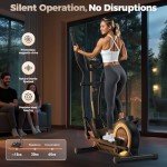 Niceday Elliptical Exercise Machine, Elliptical Machine for Home Use, Magnetic Elliptical Trainer with 18IN Stride, 16 Resistance Levels, 400LBS Loading Capacity, Support Kinomap APP Black