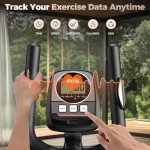 Niceday Elliptical Exercise Machine, Elliptical Machine for Home Use, Magnetic Elliptical Trainer with 18IN Stride, 16 Resistance Levels, 400LBS Loading Capacity, Support Kinomap APP Black