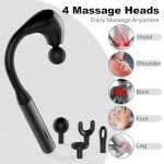Fronnor Massage Gun Deep Tissue with Extended Handle Revolutionary U-Shaped Back Massager Body Massager for Neck,Shoulder,Leg