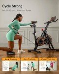 Exercise Bike,Yesoul Stationary Bikes for Home with 2 Resistance Bands, Exclusive App, Low Noise Indoor Cycling Bike with 300lbs Weight Capacity,Comfortable Seat Cushion and Upgraded LED Monitor,Rich Fitness Courses for Home Gym Cardio Workout Training