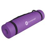 GYMENIST Thick Exercise Yoga Floor Mat Nbr 24 X 71 Inches Great for Camping Cardio Workouts Pilates Gymnastics (Purple)