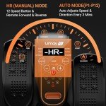 Under Desk Elliptical Machine, Ellipse Leg Exerciser for Seniors, Quiet & Portable Electric Seated Eclipse Exercise Training Machine with Remote, 12 Level Speeds & Mute Function, Manual & Auto Mode